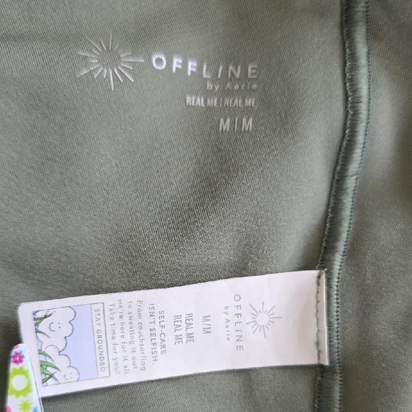 OFFLINE By Aerie Real Me Twist Back Longline Sports Bra Olive Green - Picture 2 of 6